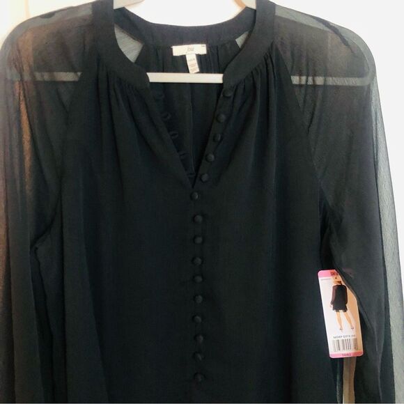NWT New Joie Balloon Sleeve Dress XXL Caviar black color MSRP $378 - Picture 6 of 9